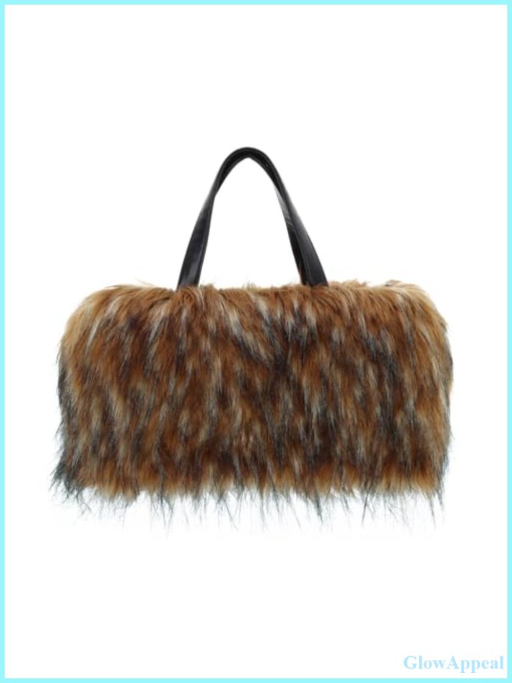 Faux Fur Leather Tote Bag Women Fluffy Plush Winter Handbag Satchel